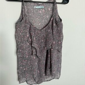 Maurices Gray Ruffled Sleeveless Camisole
